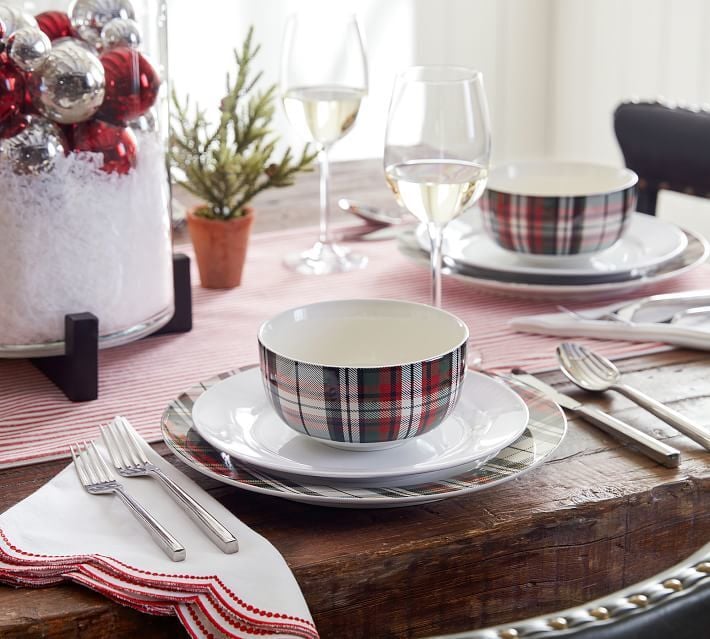 Pottery Barn’s Denver Plaid Dinnerware